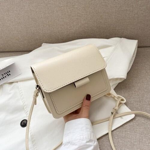 Chain Design New Mini PU Leather Flap Bags For Women 2021 Summer Lady Shoulder Messenger Handbags Female Fashion Cross Body Bag