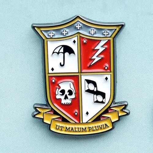 Umbrella Academy Crest Enamel Brooch Pin Backpack Hat Bag Collar Lapel Pins Badges Women Mens Fashion Jewelry Accessories