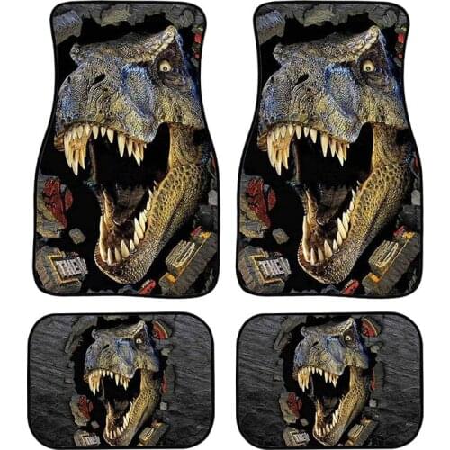 Dinosaur Trex Customized Floor Car Mat Universal Car Floor Mats Holiday Decro Fit SUV Vans Sedans Trucks For Bmw Peugeot Ford