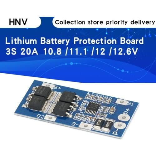 3S 20A 18650 Li-ion Lithium Battery Charger Protection Board 10.8V 11.1V 12V 12.6V Electric 15A Lipo BMS PCB PCM with balance