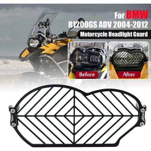 Motocycle Headlight Grille Cover For BMW R1200GS Adventure 2004-2012 R 1200 GS R1200 OC ADV Head Light Guard Headlamp Protector