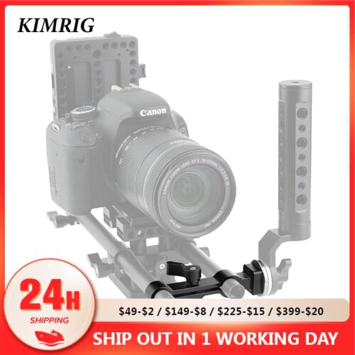 KIMRIG 15mm Double Rod Clamp with M6 ARRI Style Rosette Mount 15mm Rod Clamp Arri Rosetter Lock Threaded Hole For Photo Studio