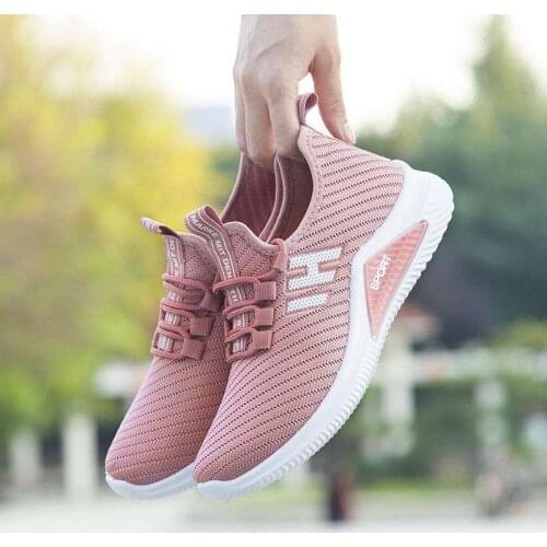 Woman Flat Shoes Breathable Comfortable Running Shoes Lace-up Soft Female Outdoor Gym Sport Shoes Casual Sneakers Zapatos Mujer