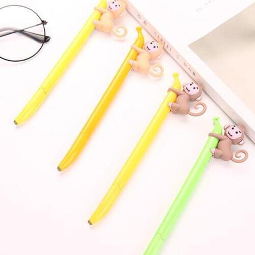 1pcs Monkey Gel Pen Cute Stationery 0.5mm Cute Pens Cartoon Animal Gel Pens Student Signature Black Pen Kawaii School Supplies