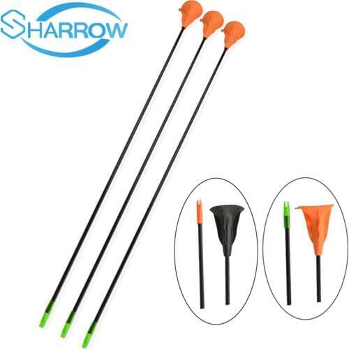 6PCS Children Sucker Arrows Fiberglass Suction Cup Kids Bow Archery Game Target Outdoor Game Shooting Gift