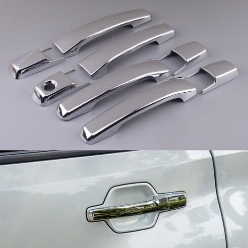 8pcs Car Outer Side Door Handle Cover Cap Trim Fit For Mitsubishi Pajero Shogun V80 2007-2012 2013 2014 2015 2016 2017 2018 2019