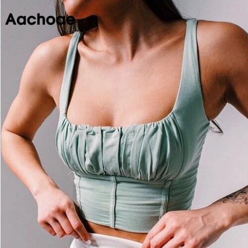 Женские укороченные майки Aachoae China At AliExpress