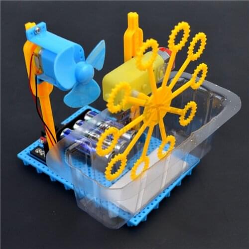 Children Educational DIY Automatic Bubble Machine Science Experiment Kits Parent-child Interactive Educational Toys