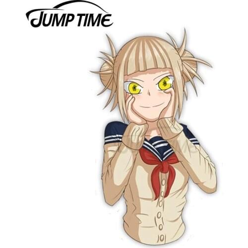 JumpTime 13 x 5.8cm Himiko Toga My Hero Academia Car Stickers Custom Printing Waterproof Anime Decals Scratch-proof Decoration