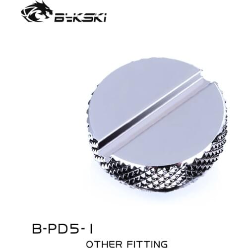 Bykski PC water cooling fitting G1/4 water Stop plug Straight Screw Thread,Black/Silver Hand cooler heatsink B-PD5-1