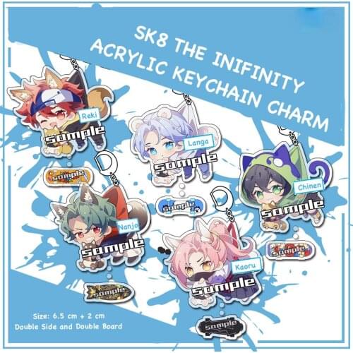 Dropshipping Japanese Anime SK8 the Infinity Acrylic Keychain Charm Cosplay Props Cute Anime Keychain Keyring Collection Gift