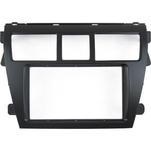 Facia for Toyota Vios Belta Yaris Sedan Radio DVD Stereo CD Panel Dash Kit Trim Fascia Face Plate Frame(Black)