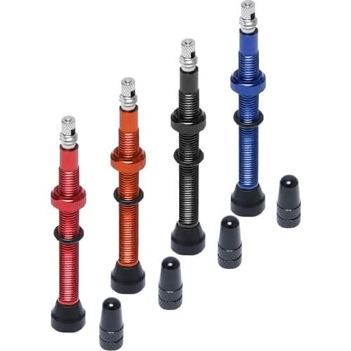 2pcs Bicycle 40/54/58/60/80mm Valve for Compatible Road MTB Bicycle Tubeless Tires Brass Core Alloy Stem Tubeless Sealant