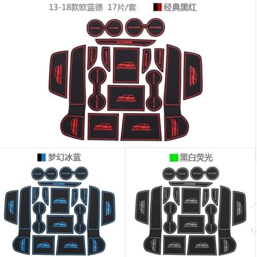 High quality Silica gel Gate slot pad,Teacup pad,Non-slip pad For 2013 2014 2015 2016 2017 2018 Mitsubishi Outlander Car styling