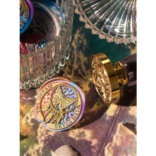 Beautiful butterfly,Wax Seal Retro Wood Stamp Replace Copper Head Cards Scrapbook Stamps Wedding Invitations Tools