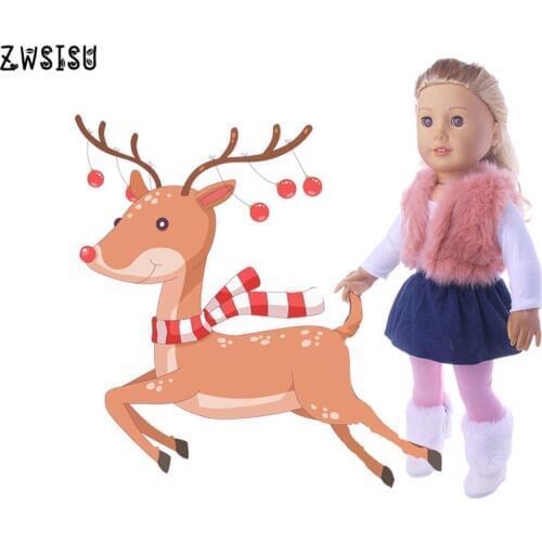 Doll Christmas Clothes 15 Styles Skirts Dresses For 18 Inch American Doll & 43 Cm Baby Doll For Our Generation Girl`s Toy Gift