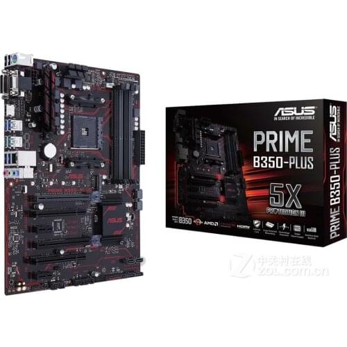 New for ASUS PRIME B350-PLUS motherboard Socket AM4 DDR4 USB3.0 HDMI DVI VGA 32GB B350 desktop motherboard