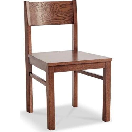 Solid Wood Dining Chair Modern Simple Oak Single Chair Household Desk Chair Nordic Restaurant Back Chair