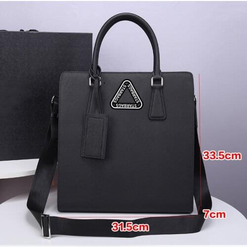 2021 new mens bag, handbag, one shoulder vertical bag, portable business leather bag, leather briefcase, top leather,with box