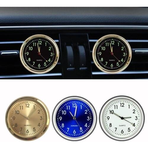 New Car Clock Stick-On Electronic Watch Dashboard Noctilucent Decoration For SUV Cars Universal Clocks Auto Ornament 40mm