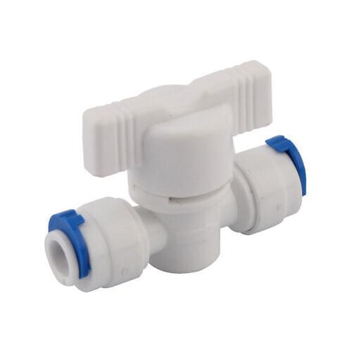 OD 15mm ID 6.3mm 1/4" Tube Plastic Straight Water Dispenser Valve Quick Adapter Connector