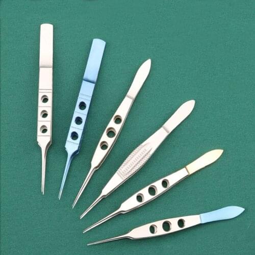 Ophthalmology Microscopic Tweezers Double Eyelid Fine Plastic Tweezers Stainless Steel Tooth Fat Tweezers Double Eyelid Surgery