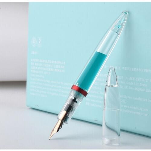 Fountain Pen EF/F Nib 0.7mm Art Tip Large-Capacity Ink Storing Calligraphy Pen Office School SuppliesTransparent Dropper Filling
