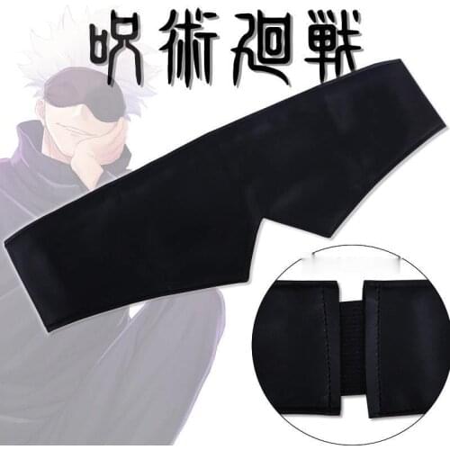 Jujutsu Kaisen Gojo Satoru Mask Blindfold Cosplay Prop Anime Black Man Woamn Hair Band Accessories