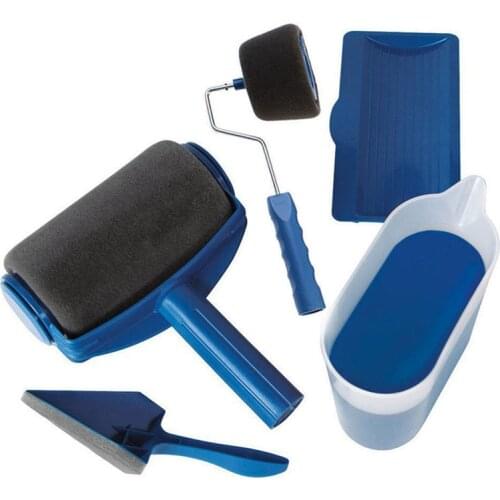 Paint Runner Pro Roller Brush Handle Tool Flocked Edger Office Room Wall Painting Home Garden Tool Roller Paint Brush Set