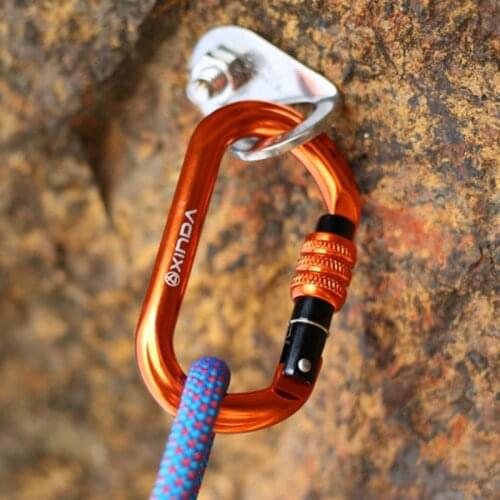 Outdoor Climbing Professional Carabiner O Shape 25KN Carbiner Key Hooks Ascend Security Safety Master Lock Protective Equipment