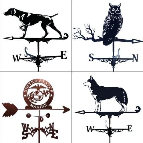 Stainless Steel Spray Paint Gardening Garden Direction Sign Weather Vane Retro Farm Scene Garden Stake Weathervane Tools