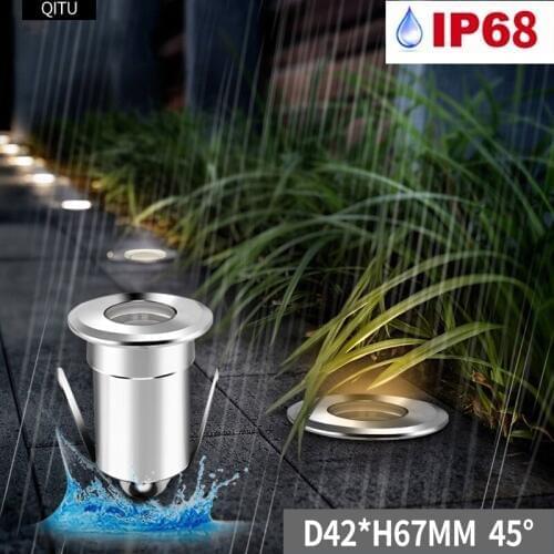 Spot Outdoor Buried lights Embedded IP68 Built-in LED waterproof Fountain underwater light 3W small spotlight 12-24V downlight
