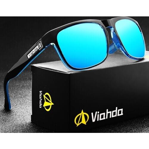 VIAHDA New Polarized Sunglasses Men Women Brand Design Vintage Male Square Sports Sun Glasses For Men Driving Shades Eyewear