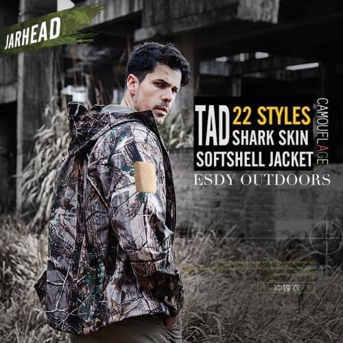 High Quality Lurker Camo Jacket Shark Skin Soft Shell Men Outdoor Military Hiking Tactical Jackets Waterproof Windproof Coat