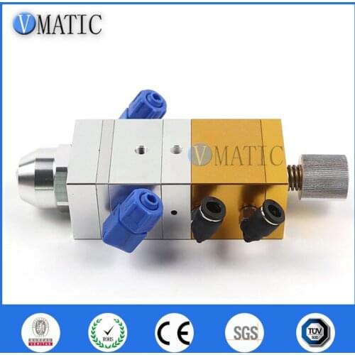 High Quality Single Cylinder Two Fluid Suction Adjustable ABS Double Liquid Dispensing Valve Double Rubber Mixing Valve 1: 1