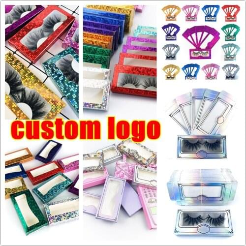 Star case wholesale 50pcs paper false eyelash packaging box lash boxes packaging custom logo faux cils 25mm mink eyelashes box