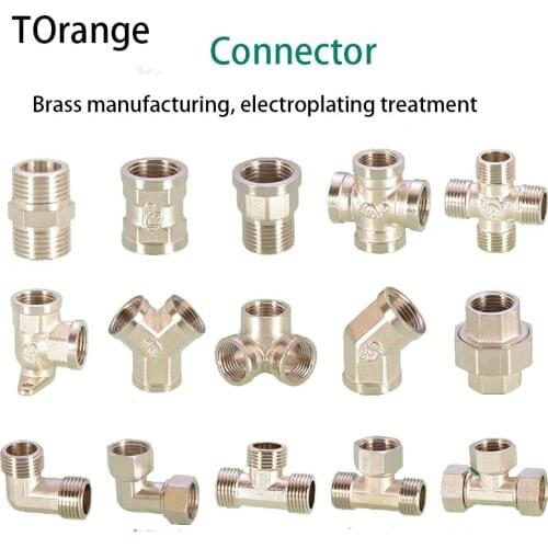1/2IN copper tee joint stainless steel elbow direct plating tee joint inside and outside wire gas water pipe fittings