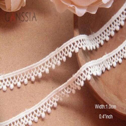 1 Yard Width:1cm Little Cotton Dots and Grid Trimming Laces Water Soluble Fabric Lace for Decoration Sewing Accessories(SS-2491)