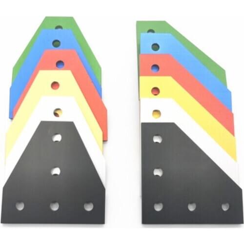 1Pc Four Color L/T Type aluminum connector fastener 2020 5 Hole Angle Connector Aluminum Mount Plate