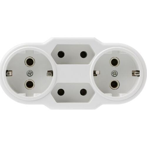 1PC EU Type Conversion Plug 1 TO 4 Way EU Standard Power Adapter Socket Travel Plugs