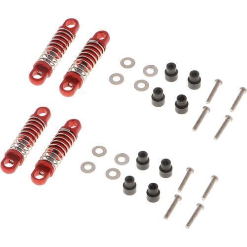4Pcs Aluminum Alloy Shock Absorber Damper for RC Car 1/28 Wltoys K969 K979 K999 K989-25 Drift Chassis Rally Bigfoot