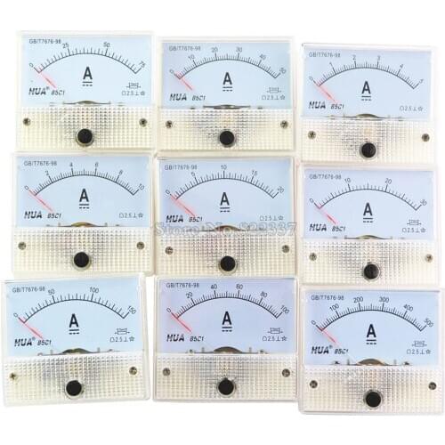 Analog Current Meter Panel 85C1 DC 1A 2A 3A 5A 10A 20A 30A AMP Gauge Current Mechanical Ammeters
