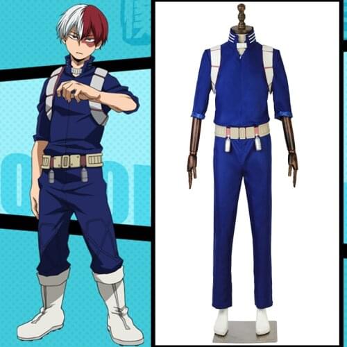 Anime Comic My Hero Academia Cosplay Costume Todoroki Shoto Cosplay Costumes School Uniforms Jumpsuits battle suit gym outfit
