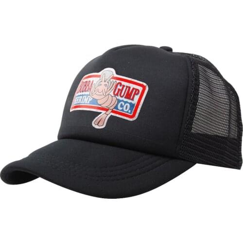 Men women GUMP SHRIMP mesh Baseball cap adjustable cotton Sport hats Summer Cap casual Hat Forrest Gump caps Costume wholesale