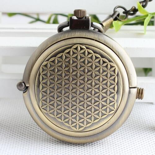 Royal Palace Flower Pendant Carved Women Fashion Necklace Chain Pocket Watch Mechanical Hand Winding Vintage Fashion WatchTJX028