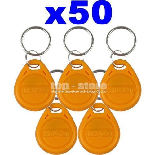 DIYSECUR 50pcs/lot For Access Control / Door Lock Use 125Khz RFID Tag Proximity ID Keyfob Key Tag Electronic Key