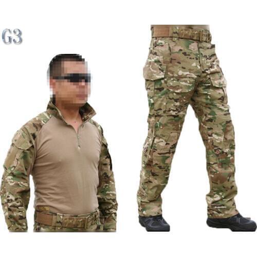 Emerson bdu G3 Combat uniform shirt & Pants & knee pads Military Army uniform MultiCam Suit CP Hunting Party Supplies
