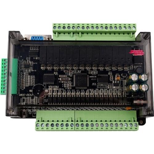FX1N FX2N FX3U-30MR PLC industrial control board 6AD 2DA 16 input 14 Relay output with RTC RS485 RTU communication shell