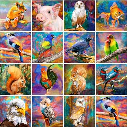 Canvas Size 5d Diamond Painting Bird DIY Mosaic Animal Full Square Drill Diamond Embroidery Eagle Home Decor Craft Kit