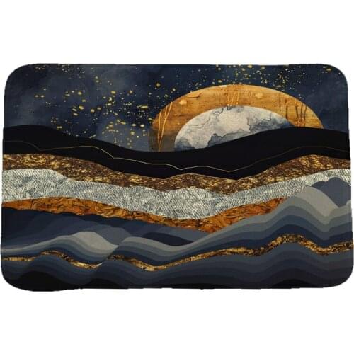 Mountain Range Mountains Creative Printing Carpets and Rugs for Bedroom Living Room Carpet Kitchen Bathroom Anti-Slip Floor Mats